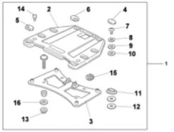 Honda Topkoffersteun VFR 1200 X Crosstourer (17-)